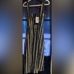 WeWoreWhat Blue and Cream Striped Dress